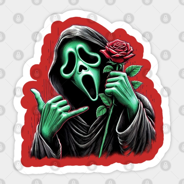 Ghostface Call Me valentines Scream Movie Sticker by DarkWave